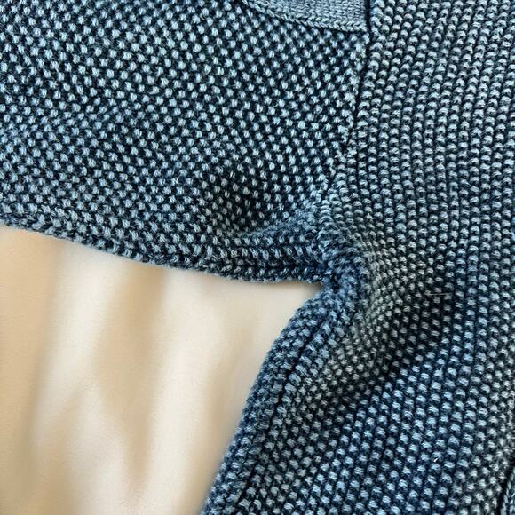 J Jill Blue Cable Knit Pullover Sweater Wmns L Tall Fisherman Casual - Picture 4 of 9